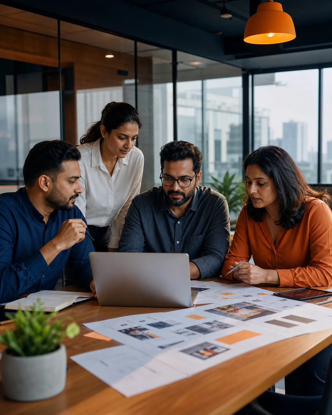 Pulsefy digital marketing team collaborating on a client growth plan
